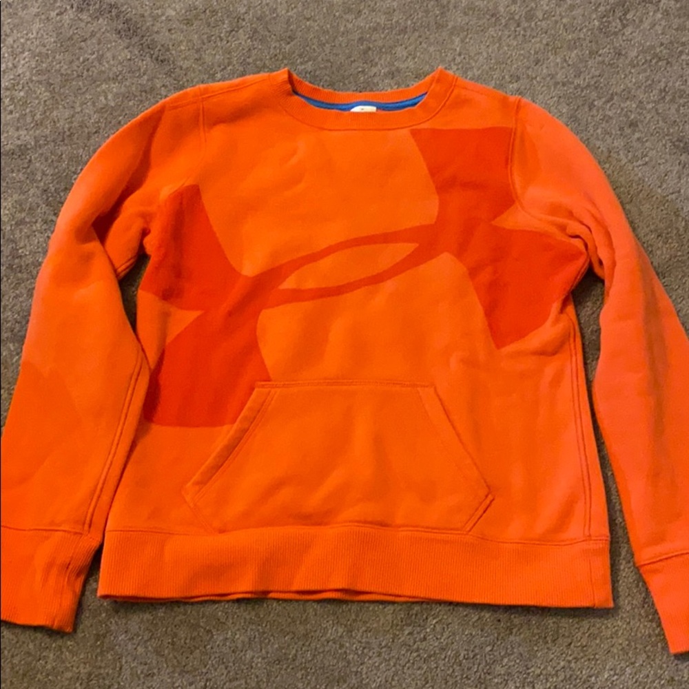 Orange Under Armour Crewneck